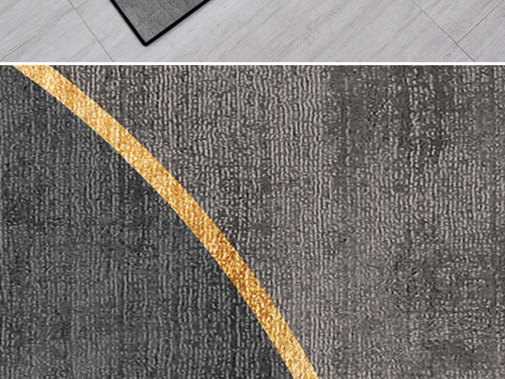 现代简约北欧轻奢几何抽象创意进门地毯入户地垫