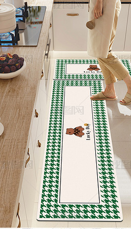 卡通北欧简约现代厨房垫防滑垫地垫脚垫家居地毯