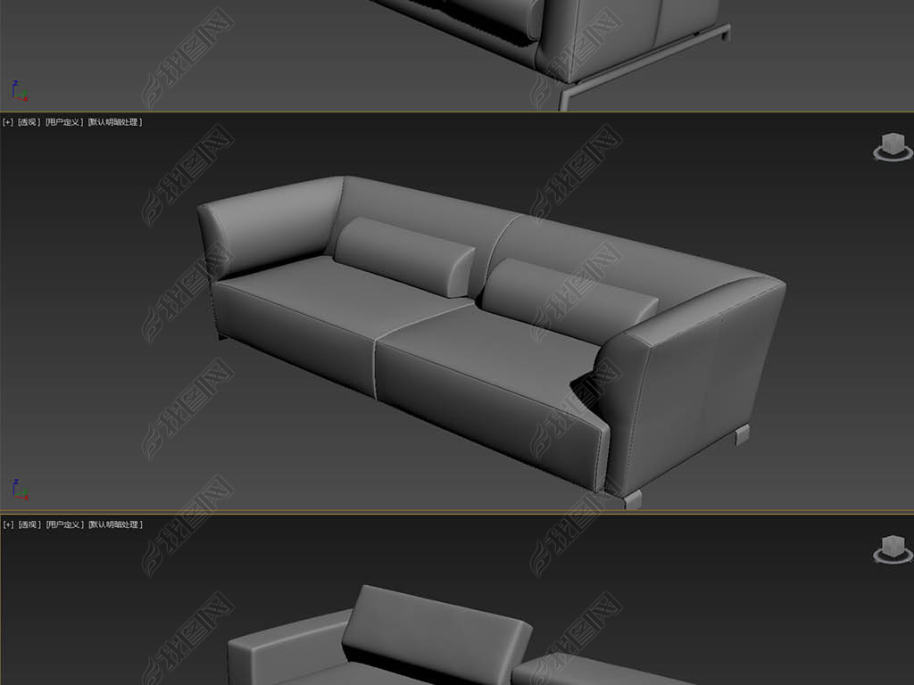 多人沙发3DMAX模型