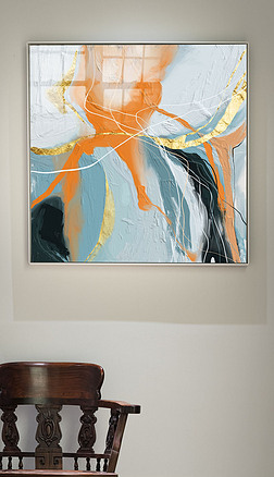 抽象简约油画玄关装饰画|现代艺术简约手绘抽象油画玄关客厅装饰画一