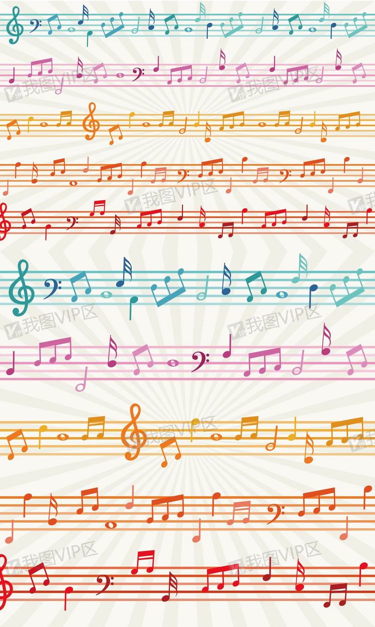 创意五线谱音符音乐设计元素
