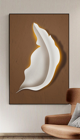 轻奢现代抽象3d立体光影客厅玄关装饰画1