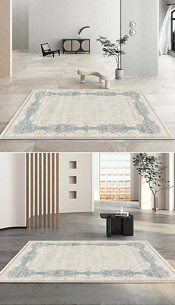 现代简约花纹欧式宫廷花卉地毯地垫图案设计