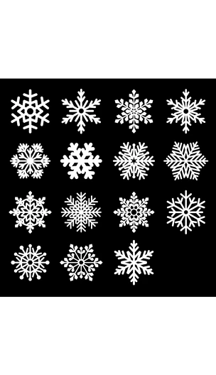 装饰免抠白色雪花圣诞节冬季冬天矢量素材