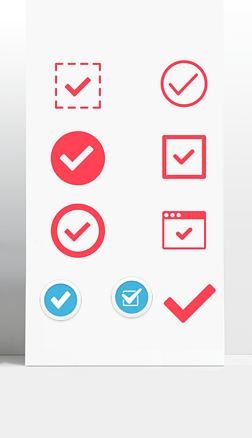对号对勾打对勾项目符号红色小图标
