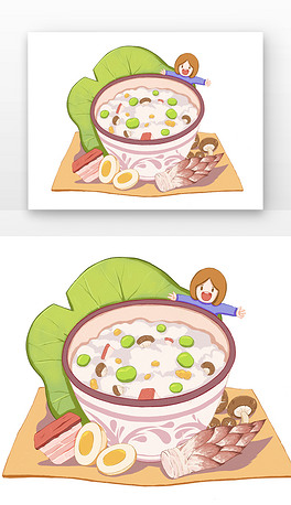 黄色立夏夏天立夏饭美食插画黄色立夏夏天立夏饭元素节约用水手绘卡通