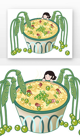 立夏夏天立夏饭元素节约用水手绘卡通元素复古发黄旧纸牛皮纸信纸纹理