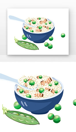 立夏夏天立夏饭美食插画黄色立夏夏天立夏饭元素节约用水手绘卡通元素