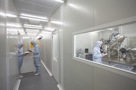 Cleanroom in nuclear research centre, hall