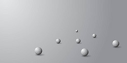 银灰色背景下的抽象球体设计向量 