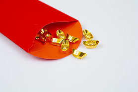 Red Envelope and Gold Bar