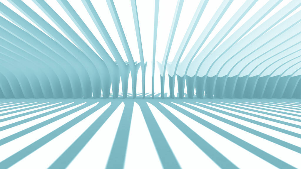 建筑艺术概念中的抽象绘图线,最小几何形状.