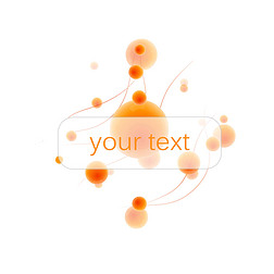 白色背景上的橙色气泡。元素在向量文件中被分开分层。RGB EPS 10矢量图解
