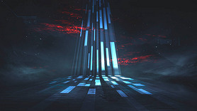 δɻҹķ羰뵺,¹,â,,޺.ڰȻ,ˮз.Neon space galaxy portal.3Dͼ. 