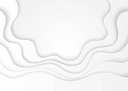白色抽象纸雕模板背景。用于图书封面或年度报告模板A4尺寸概念设计。矢量插图.