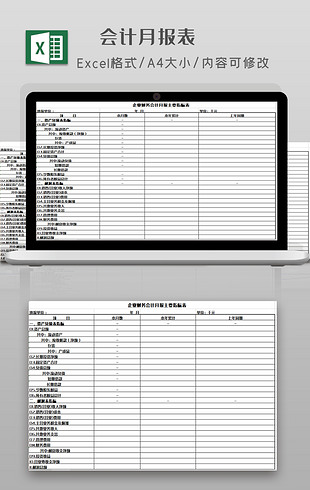 会计月报表