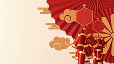 中国装饰经典节日背景的节日横幅.制作贺卡、卡片、杂志和海报的模型和模板。3D插图