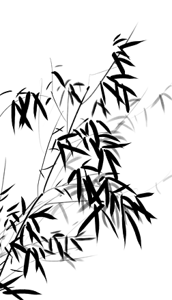 水墨画竹子素材