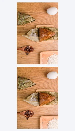 端午节日美味粽子食材场景图