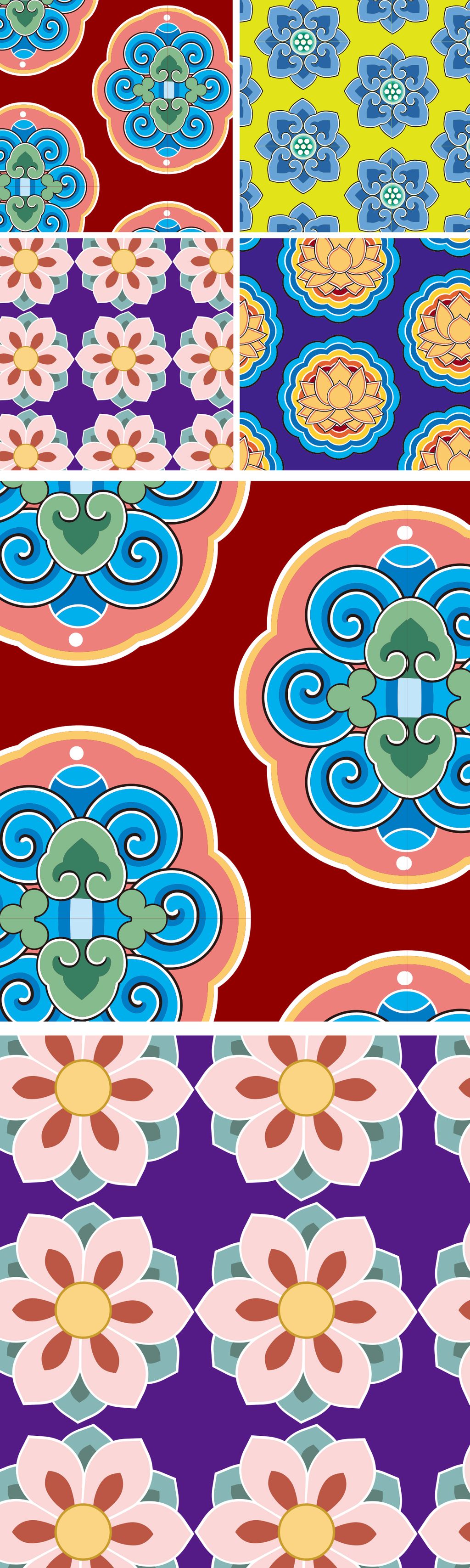 2017中式古典吉祥图案莲花如意纹.