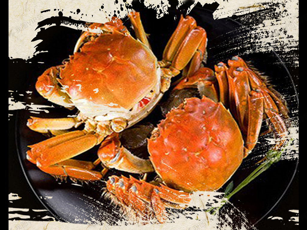 中国风创意大闸蟹海报设计