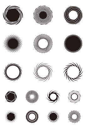 2017圆形螺旋旋转抽象图形矢量素.