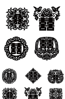 喜字剪纸图片素材_喜字剪纸模板下载-我图网vip素材