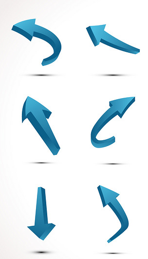 ppt箭头图表矢量素材3d立体箭头素材