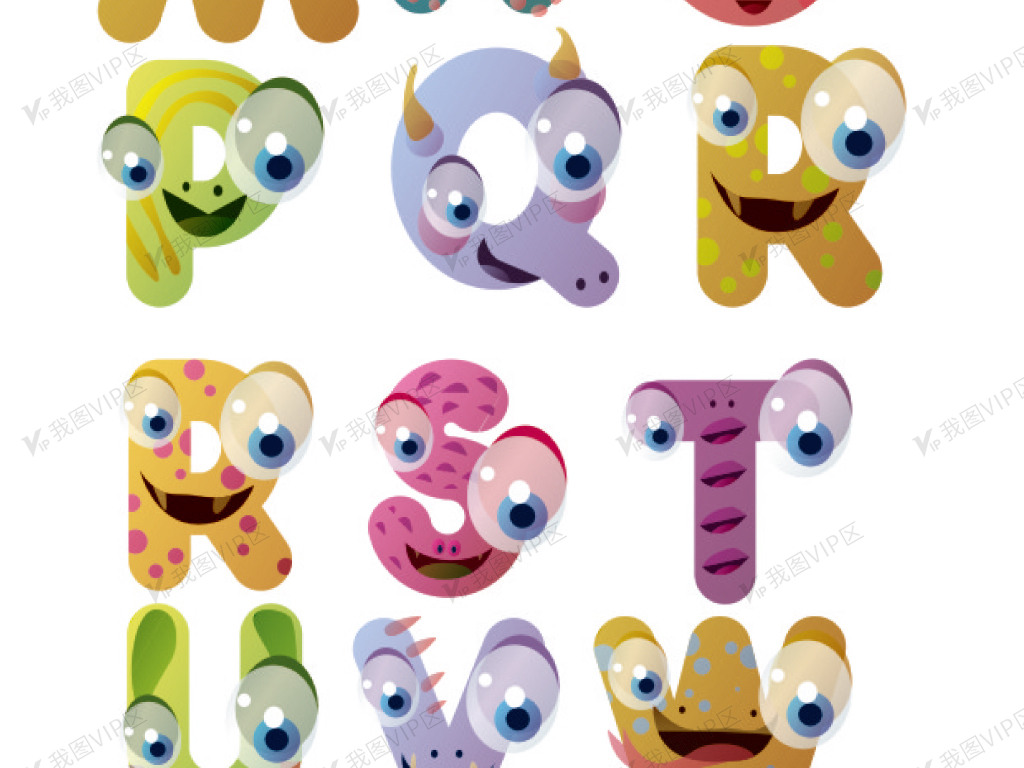 数字字体设计加减乘除卡通可爱英文字.