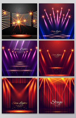 舞台背景聚光灯灯光背景素材eps矢量图