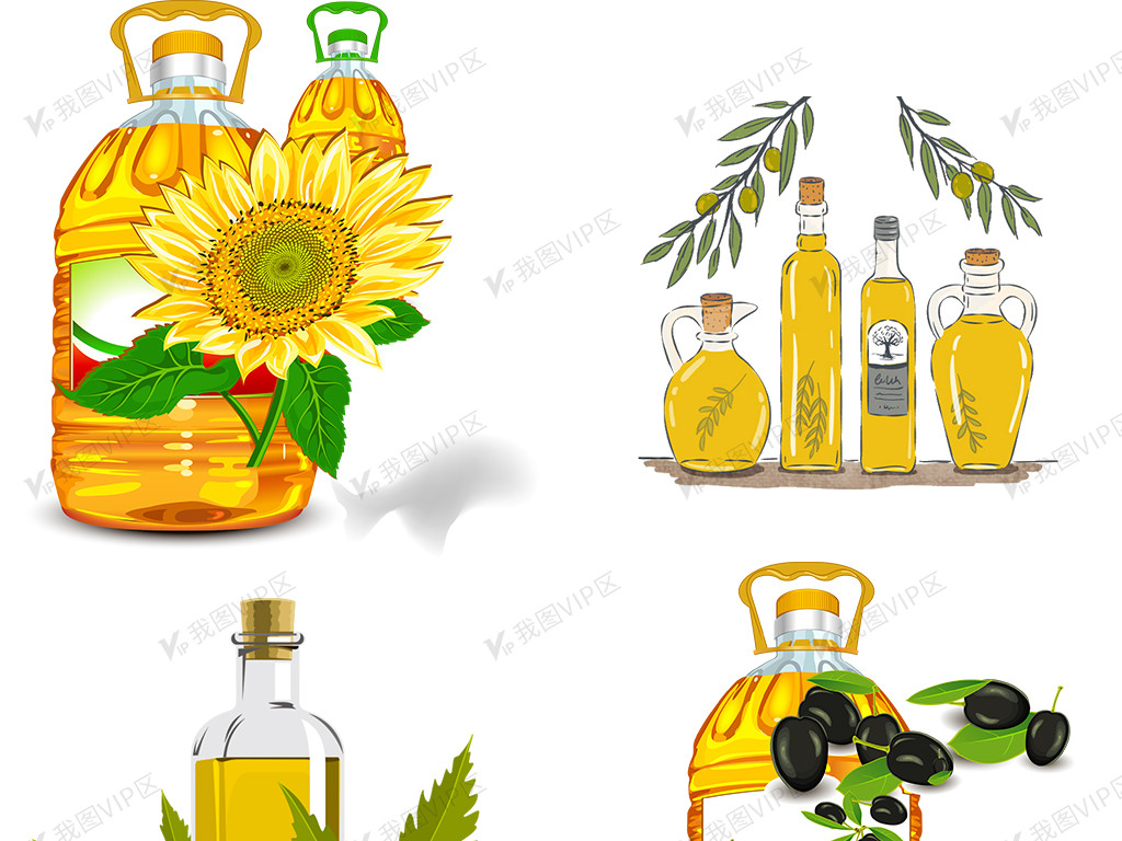 卡通食用油橄榄油免抠png图片