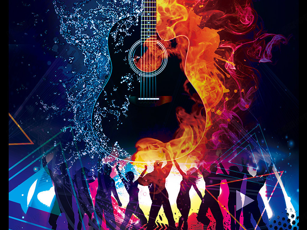 2017年黑色大气狂欢音乐节海报