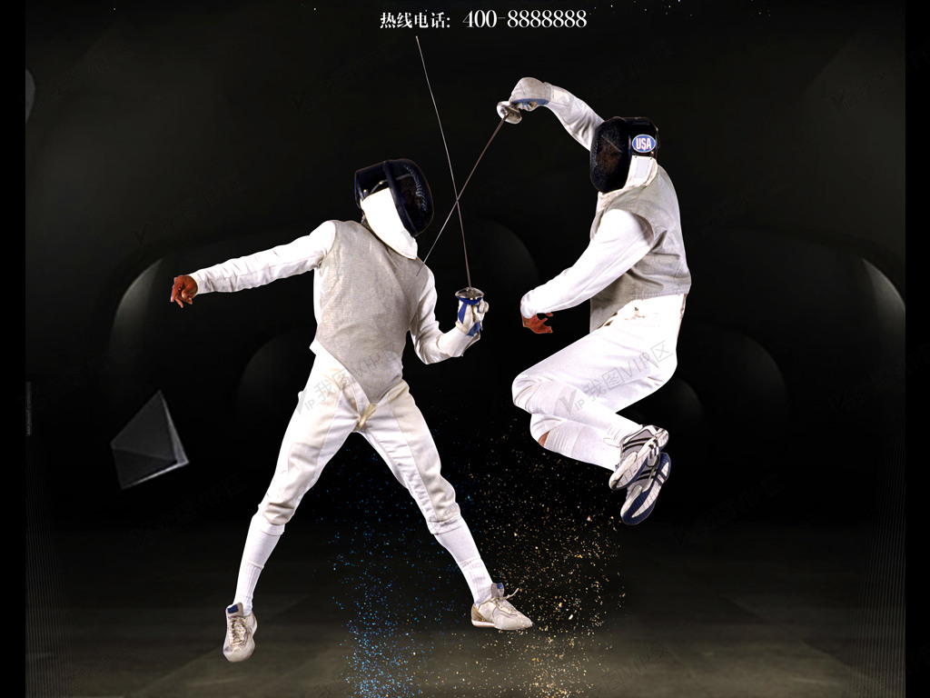 击剑运动宣传海报