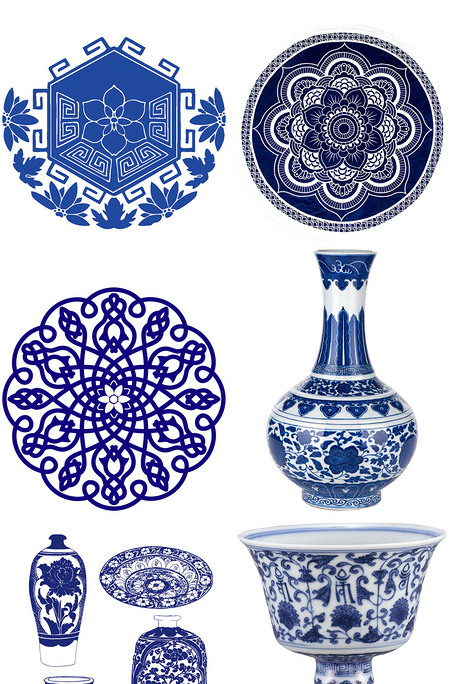 青花瓷花纹花瓶png免扣素材图片素材(psd分层格式)免费下载_中国风