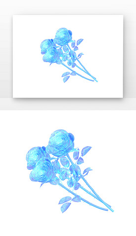 C4D唯美玫瑰3d渲染元素