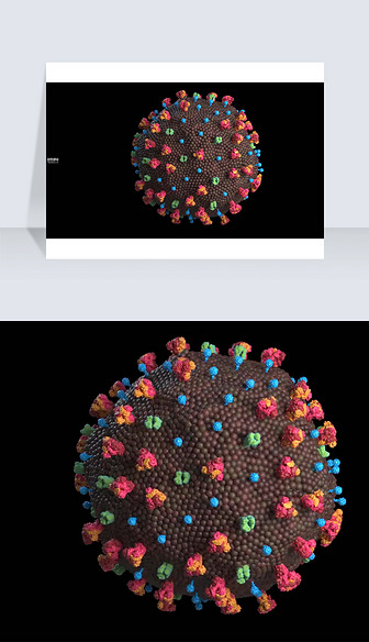 3D医疗视频截图病毒动态视频SARS-CoV