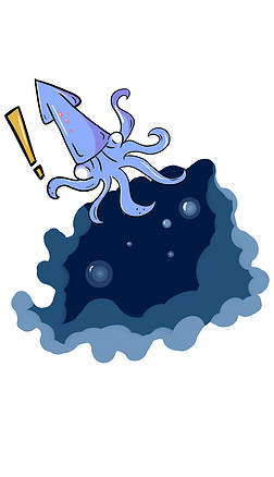 被惊呆后喷墨的乌贼