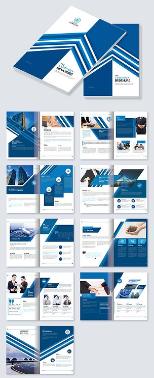 简约商业计划合作画册InDesign设计模板