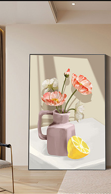 北欧莫兰迪花瓶创意餐桌插花客厅简约装饰画3