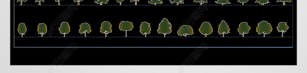 高质量园林植物绿化树木乔木灌木花卉CAD图库