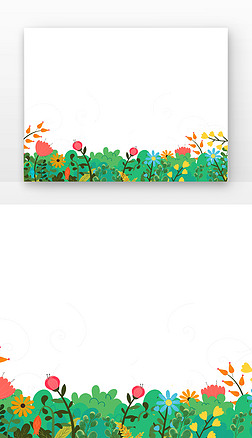 小清新花朵花朵植物底边