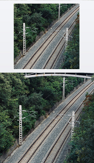 火车轨道铁轨风景