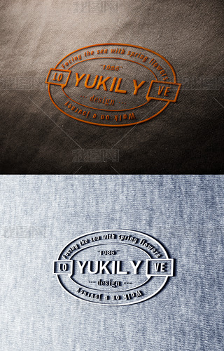 刺绣立体浮雕logo样机贴图模板