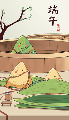端午节插画图片_端午节插画手绘模板_简单又漂亮端午节插画-我图网