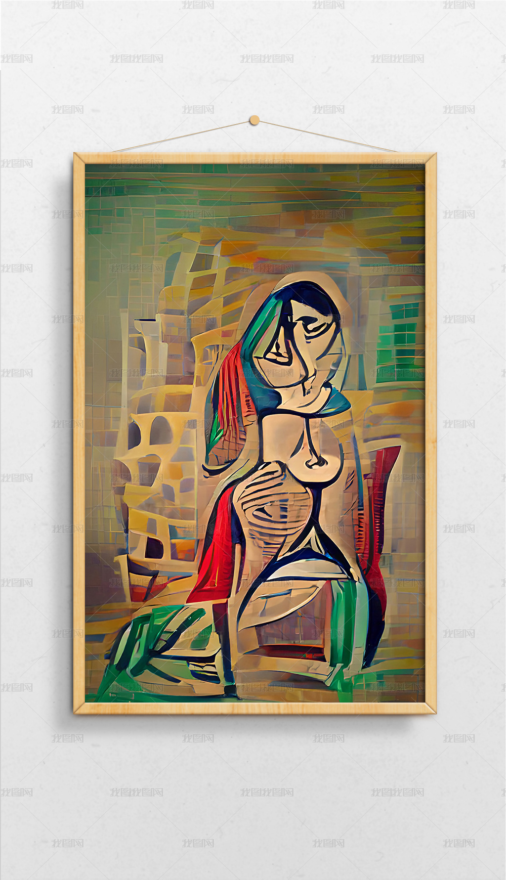 油彩画 人物 抽象的 油彩画 人物 抽象的