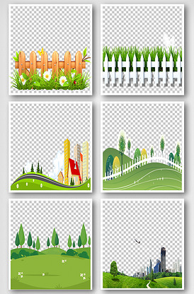 栅栏小草植物手抄报元素