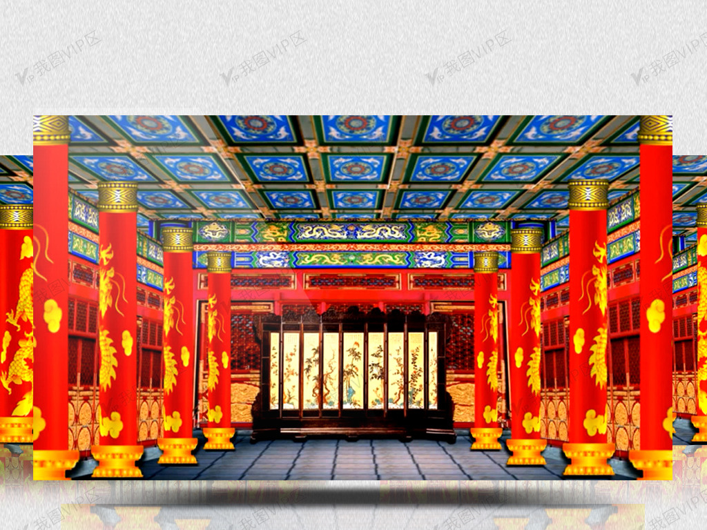 相声戏曲宫殿舞台背景视频