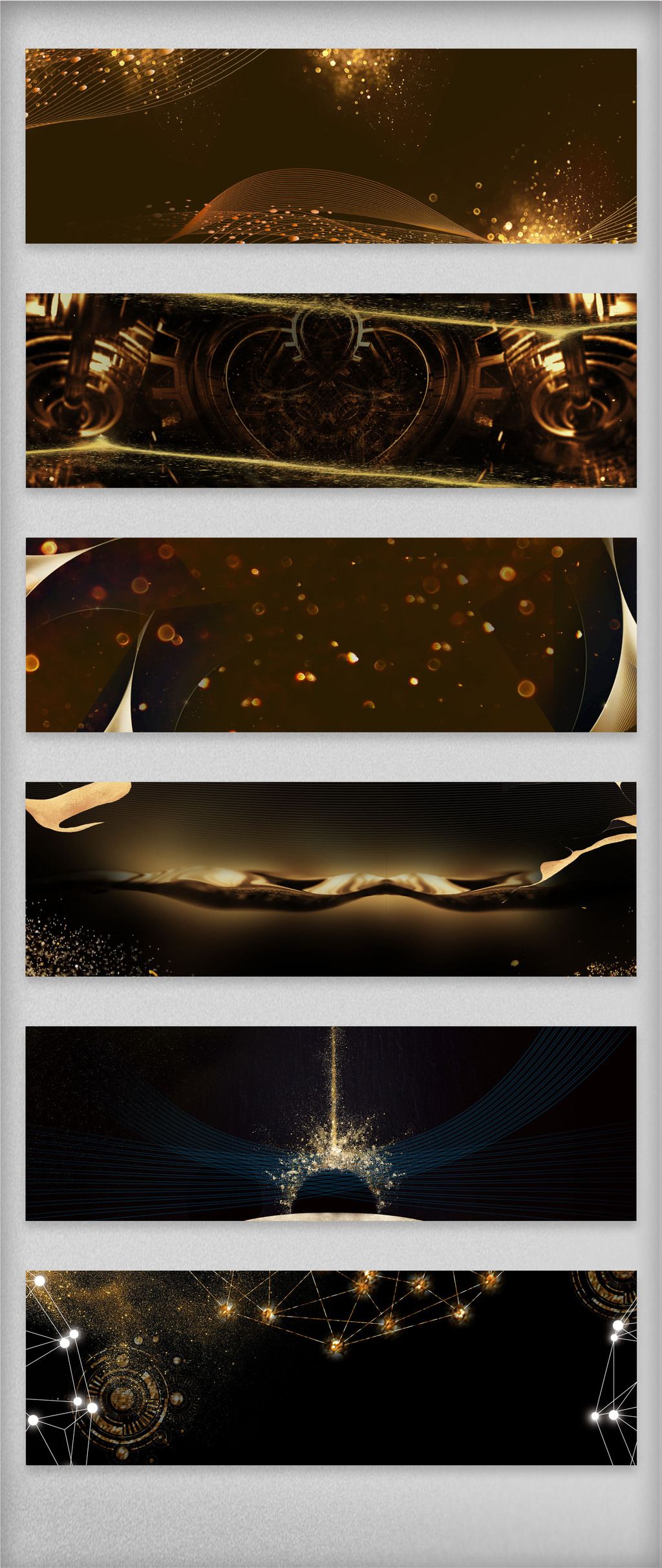 大气高端黑金红金海报banner背