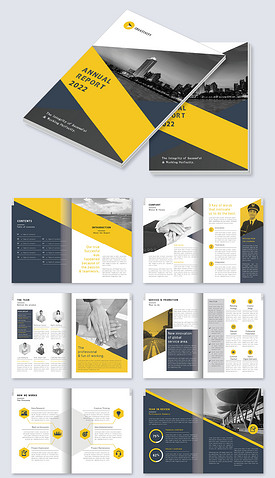 创意品牌印象企业宣传手册InDesign模板
