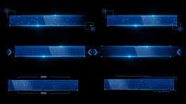 蓝色科技字幕条文字人名条姓名条视频素材下载 编号 字幕 我图网